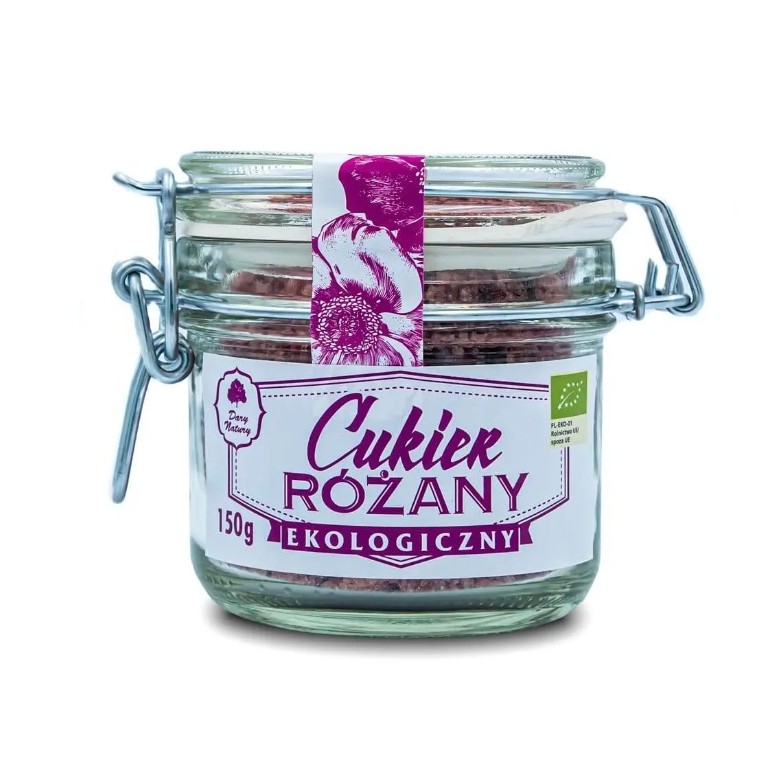 Cukier różany 150g EKO DARY NATURY - Wiesiołek-Pharma Cukier różany 150g EKO DARY NATURY - Wiesiołek-Pharma