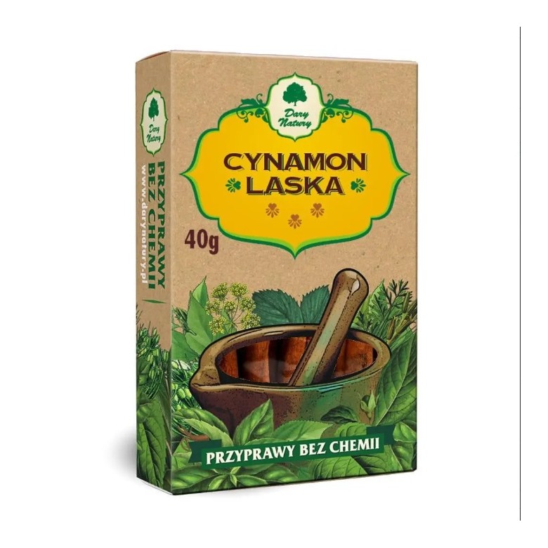Cynamon laska 40g DARY NATURY - Wiesiołek-Pharma Cynamon laska 40g DARY NATURY - Wiesiołek-Pharma