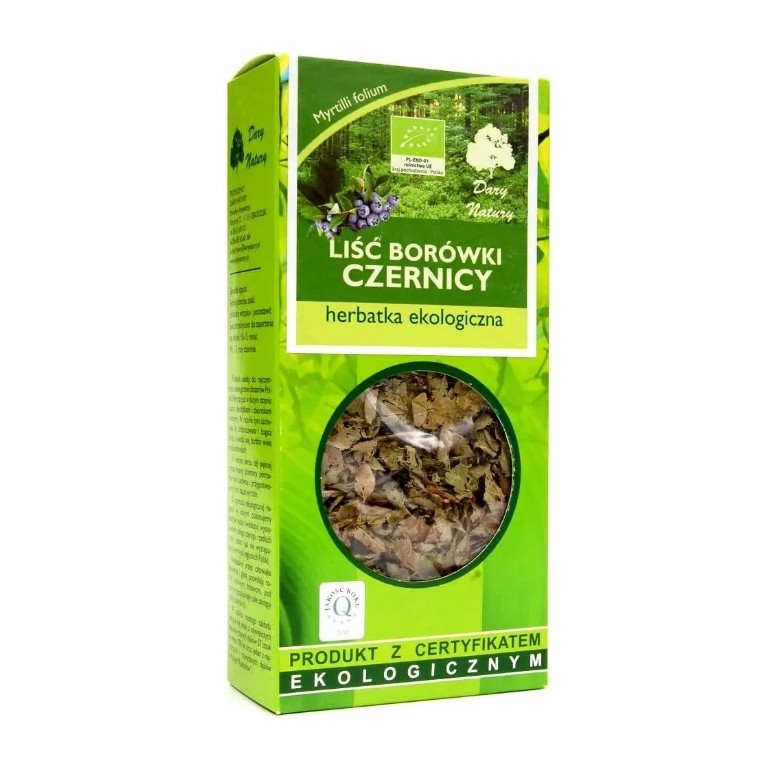 Borówka czernica liść 25g EKO DARY NATURY - Wiesiołek-Pharma Borówka czernica liść 25g EKO DARY NATURY - Wiesiołek-Pharma