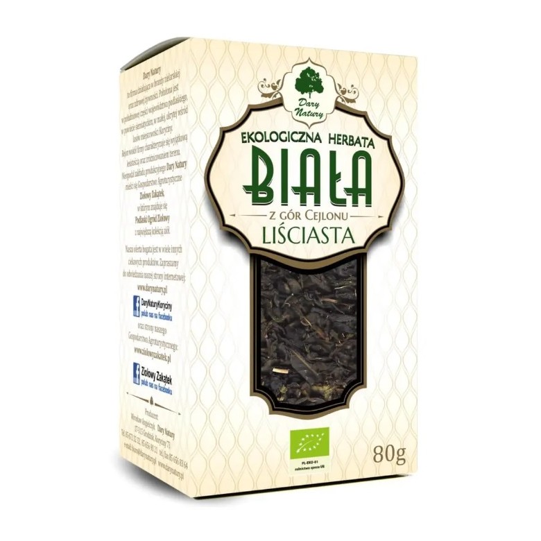 Herbata Biała 80g EKO DARY NATURY - Wiesiołek-Pharma Herbata Biała 80g EKO DARY NATURY - Wiesiołek-Pharma