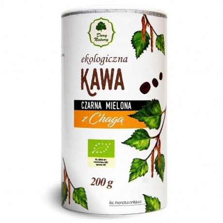 Kawa czarna mielona z chagą 200g EKO DARY NATURY - Wiesiołek-Pharma