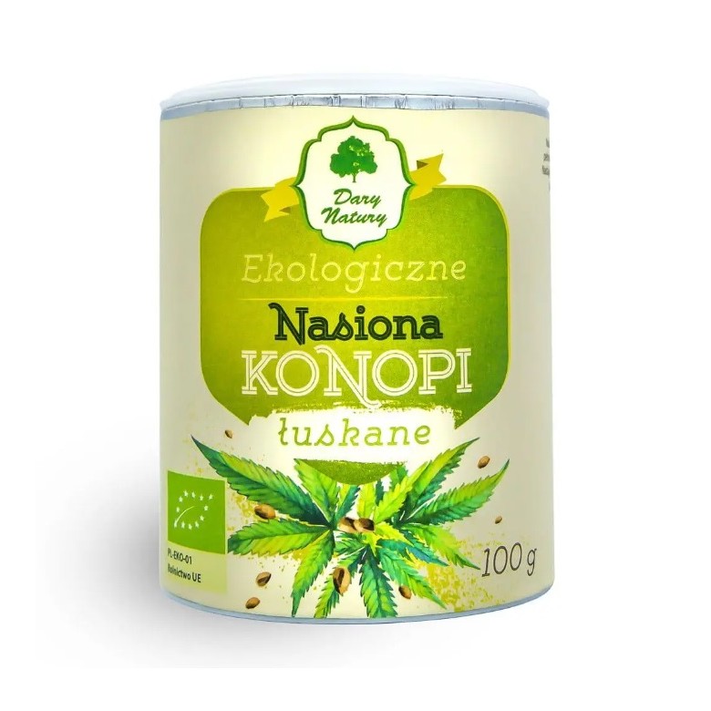 Konopie nasiona łuskane 100g EKO DARY NATURY - Wiesiołek-Pharma Konopie nasiona łuskane 100g EKO DARY NATURY - Wiesiołek-Pharma