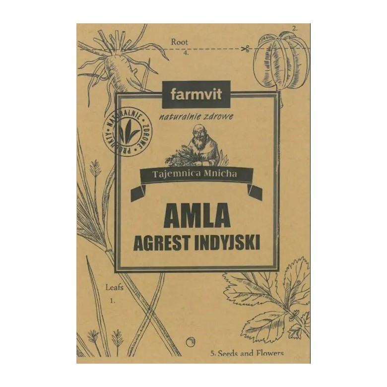 Amla Agrest indyjski proszek 50g FARM-VIT - Wiesiołek-Pharma Amla Agrest indyjski proszek 50g FARM-VIT - Wiesiołek-Pharma