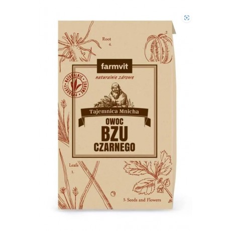 Bez czarny owoc 50g FARM-VIT - Wiesiołek-Pharma