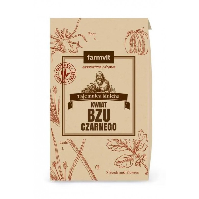 Bez czarny kwiat 50g FARM-VIT - Wiesiołek-Pharma