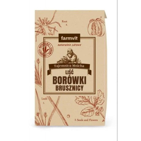 Borówka brusznica liść 50g FARM-VIT - Wiesiołek-Pharma
