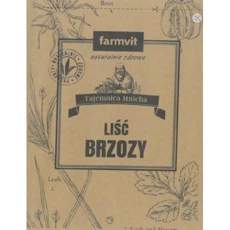 Brzoza liść 50g FARM-VIT - Wiesiołek-Pharma