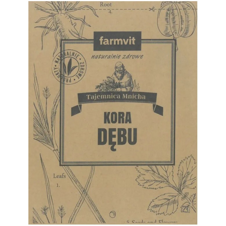Dąb kora 50g FARM-VIT - Wiesiołek-Pharma Dąb kora 50g FARM-VIT - Wiesiołek-Pharma