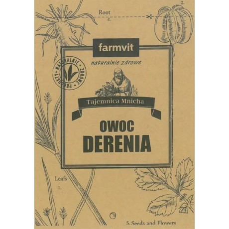 Dereń owoc 100g FARM-VIT - Wiesiołek-Pharma