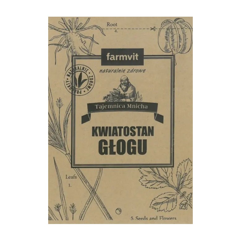 Głóg kwiatostan 50g FARM-VIT - Wiesiołek-Pharma Głóg kwiatostan 50g FARM-VIT - Wiesiołek-Pharma