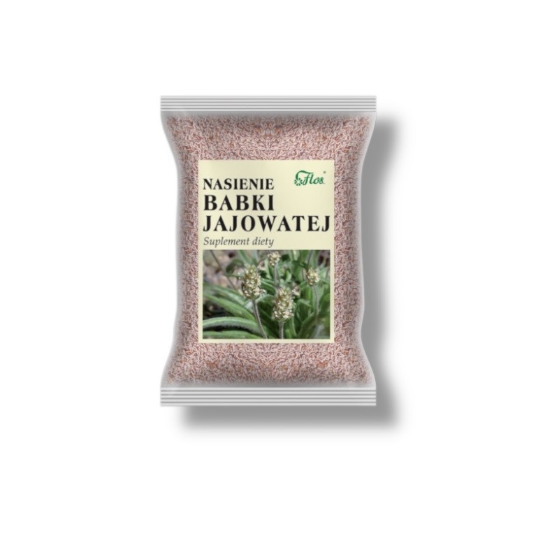 Babka jajowata nasiona 100g FLOS - Wiesiołek-Pharma Babka jajowata nasiona 100g FLOS - Wiesiołek-Pharma