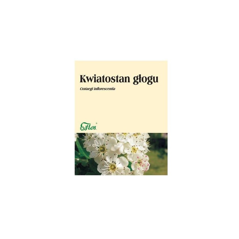 Głóg kwiatostan 50g FLOS - Wiesiołek-Pharma Głóg kwiatostan 50g FLOS - Wiesiołek-Pharma
