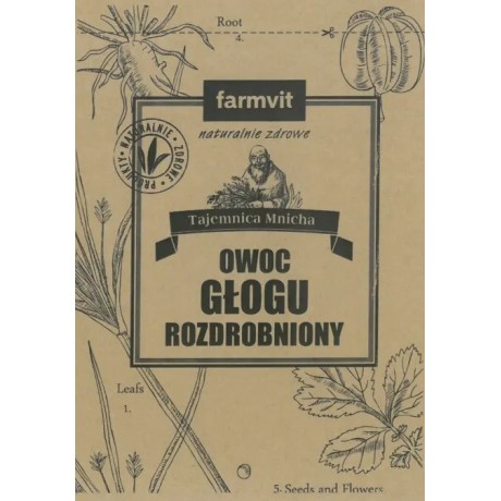 Głóg owoc rozdrobniony 50g FARM-VIT - Wiesiołek-Pharma