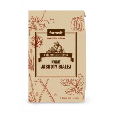 Jasnota biała kwiat 25g FARM-VIT - Wiesiołek-Pharma