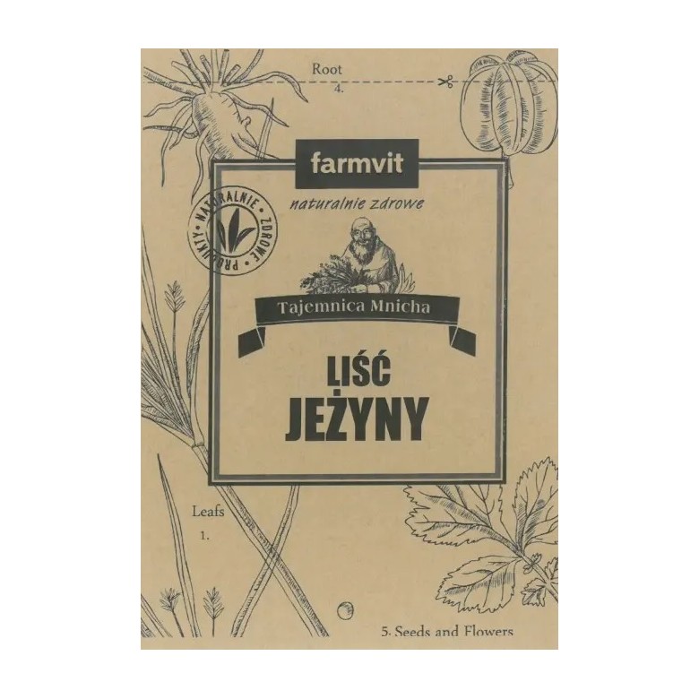 Jeżyna liść 50g FARM-VIT - Wiesiołek-Pharma Jeżyna liść 50g FARM-VIT - Wiesiołek-Pharma
