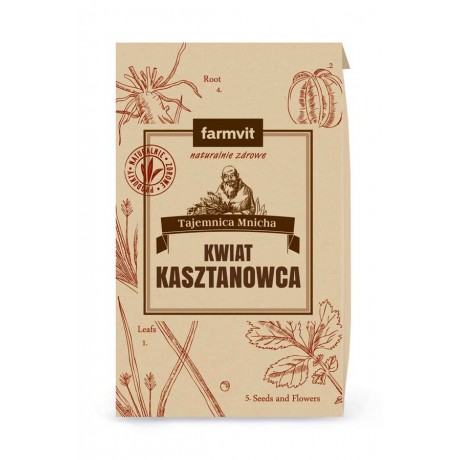 Kasztanowiec kwiat 50g FARM-VIT - Wiesiołek-Pharma