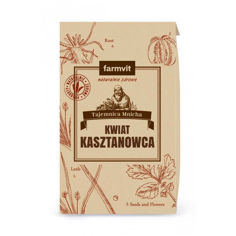 Kasztanowiec kwiat 50g FARM-VIT - Wiesiołek-Pharma Kasztanowiec kwiat 50g FARM-VIT - Wiesiołek-Pharma