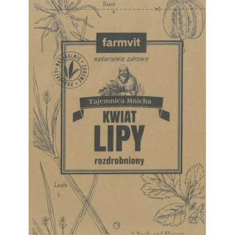 Lipa kwiat rozdrobniony 50g FARM-VIT - Wiesiołek-Pharma