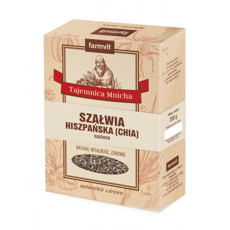 Nasiona Chia szałwia hiszpańska FARM-VIT - Wiesiołek-Pharma