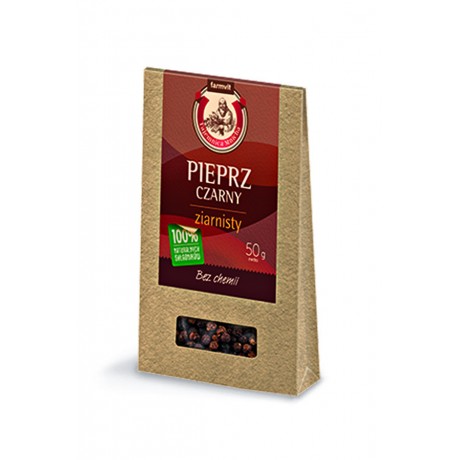 Pieprz czarny ziarno 50g FARM-VIT - Wiesiołek-Pharma