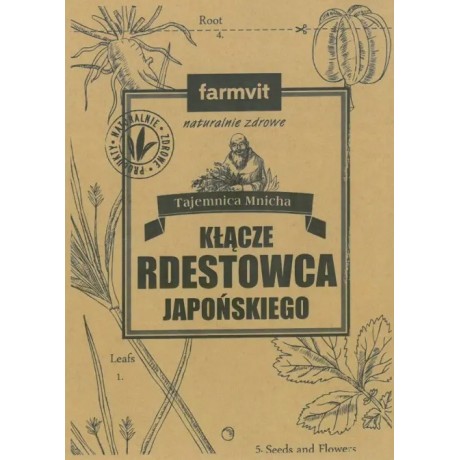 Rdestowiec japoński kłącze 100g FARM-VIT - Wiesiołek-Pharma