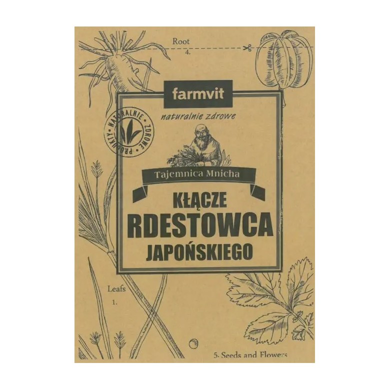 Rdestowiec japoński kłącze 100g FARM-VIT - Wiesiołek-Pharma Rdestowiec japoński kłącze 100g FARM-VIT - Wiesiołek-Pharma