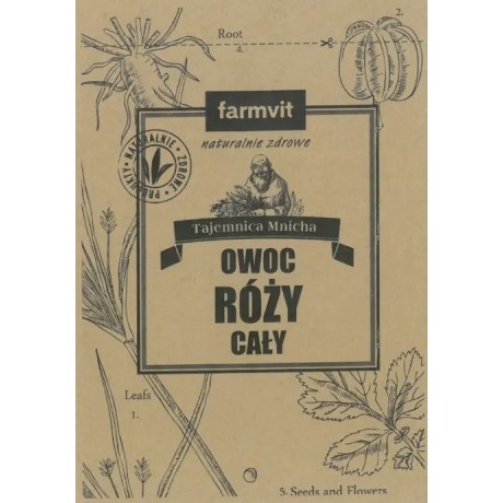 Róża owoc cały 50g FARM-VIT - Wiesiołek-Pharma