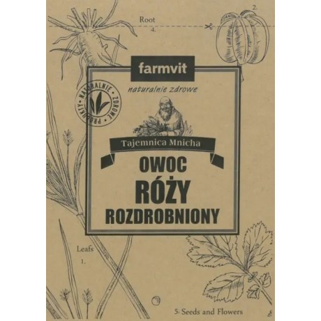 Róża owoc rozdrobniony 50g FARM-VIT - Wiesiołek-Pharma