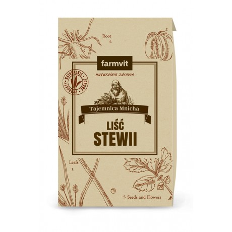 Stewia liść 50g FARM-VIT - Wiesiołek-Pharma
