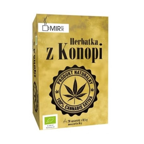 Herbatka z liści konopii 20 sasz. MIR-LEK - Wiesiołek-Pharma