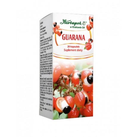 Guarana 20 kaps. Herbapol KRAKÓW - Wiesiołek-Pharma