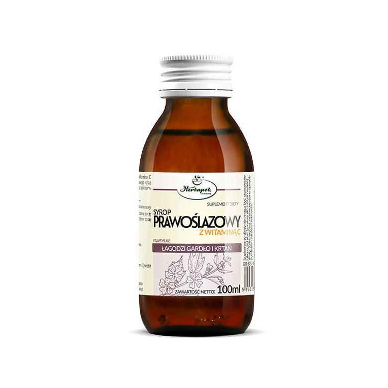 Syrop prawoślazowy z wit. C 100ml Herbapol KRAKÓW - Wiesiołek-Pharma