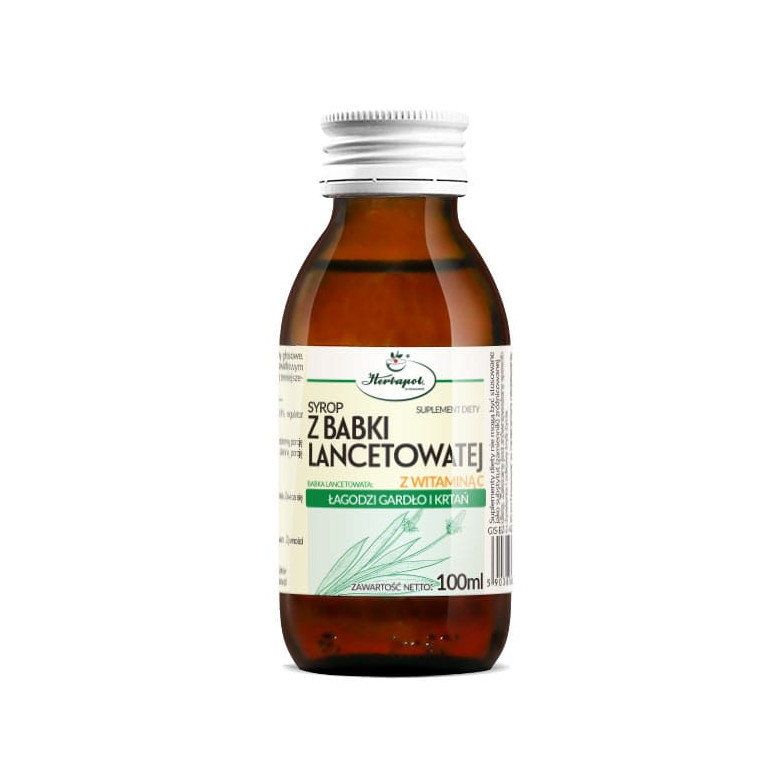 Syrop z babki lanc. z wit. C 100ml Herbapol KRAKÓW - Wiesiołek-Pharma Syrop z babki lanc. z wit. C 100ml Herbapol KRAKÓW - Wiesiołek-Pharma