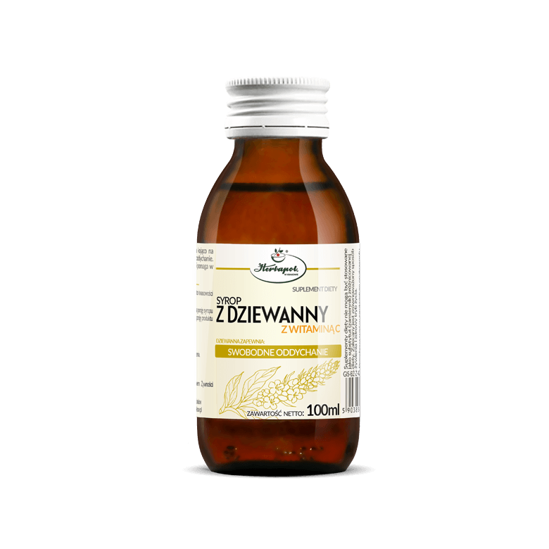 Syrop z dziewanny z wit. C 100ml Herbapol KRAKÓW - Wiesiołek-Pharma Syrop z dziewanny z wit. C 100ml Herbapol KRAKÓW - Wiesiołek-Pharma