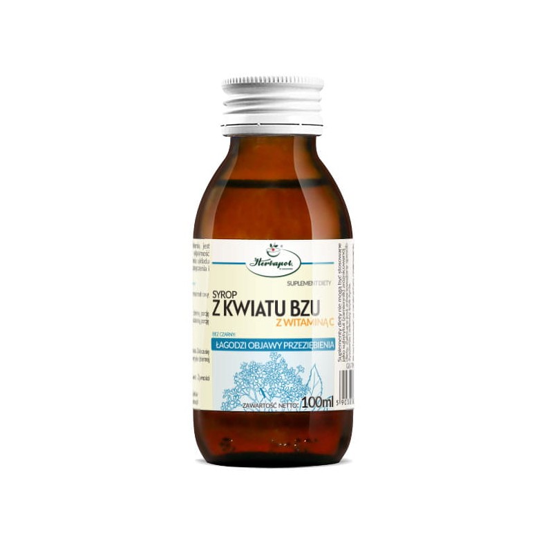 Syrop z kwiatu bzu z wit. C 100ml Herbapol KRAKÓW - Wiesiołek-Pharma Syrop z kwiatu bzu z wit. C 100ml Herbapol KRAKÓW - Wiesiołek-Pharma