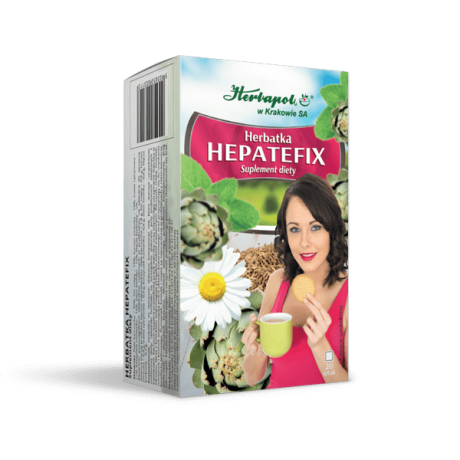 Herbatka Hepatefix 20x2g Herbapol KRAKÓW - Wiesiołek-Pharma