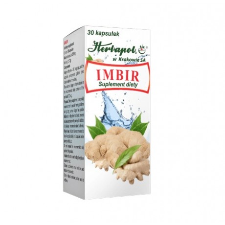 Imbir 30 kaps. Herbapol KRAKÓW - Wiesiołek-Pharma