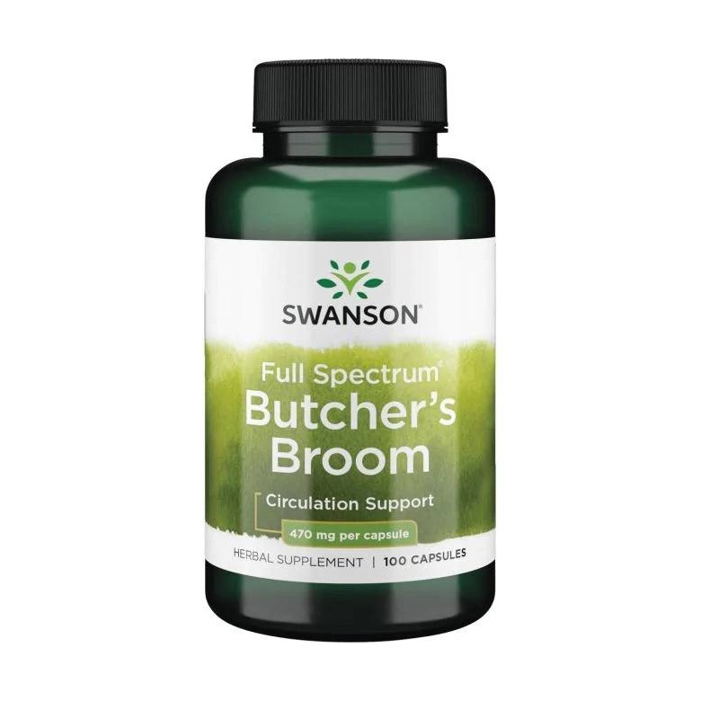 Butcher's Broom 470mg 100 kaps. SWANSON - Wiesiołek-Pharma Butcher's Broom 470mg 100 kaps. SWANSON - Wiesiołek-Pharma
