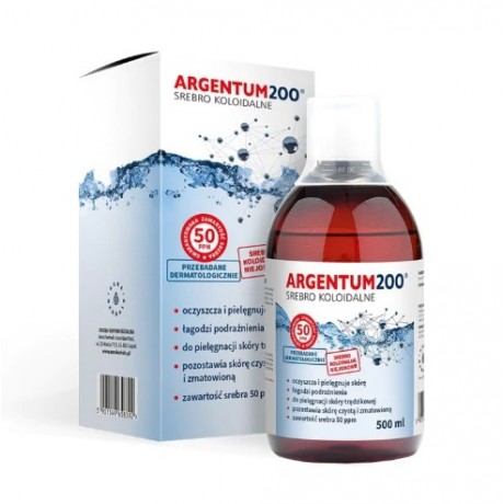 Srebro Koloidalne Tonik 50ppm 500ml AURA HERBALS - Wiesiołek-Pharma