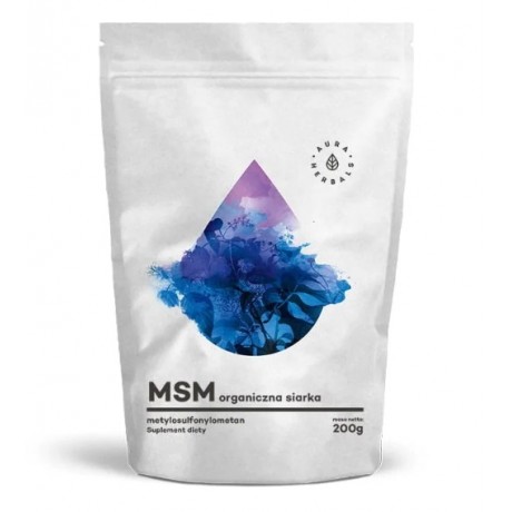 MSM Organiczny Związek Siarki 200g AURA HERBALS - Wiesiołek-Pharma