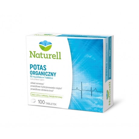 Potas organiczny 80mg 100 tabl. NATURELL - Wiesiołek-Pharma