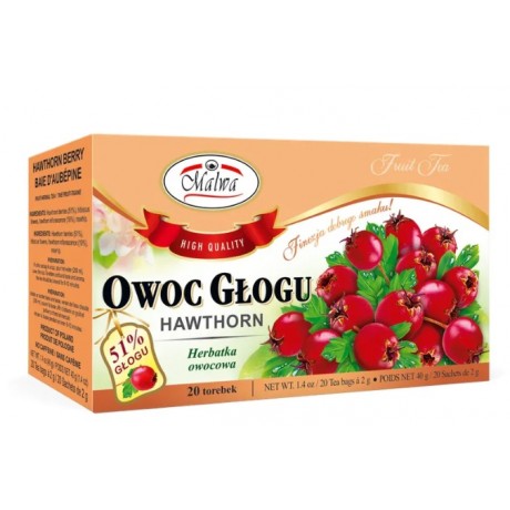 Głóg owoc herbatka 20x2g MALWA - Wiesiołek-Pharma