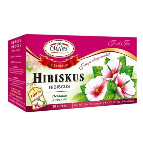 Hibiscus herbatka owocowa 20x2g MALWA - Wiesiołek-Pharma