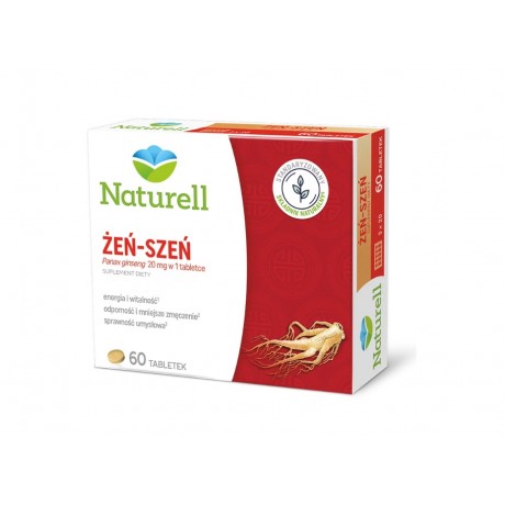 Żeń-Szeń Ginseng 20mg 60 tabl. NATURELL - Wiesiołek-Pharma