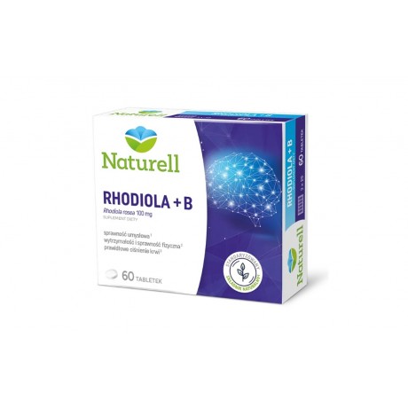 Rhodiola + B 60 tabl. NATURELL - Wiesiołek-Pharma