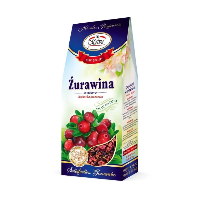 Żurawina susz herbatka owocowa 80g MALWA - Wiesiołek-Pharma Żurawina susz herbatka owocowa 80g MALWA - Wiesiołek-Pharma