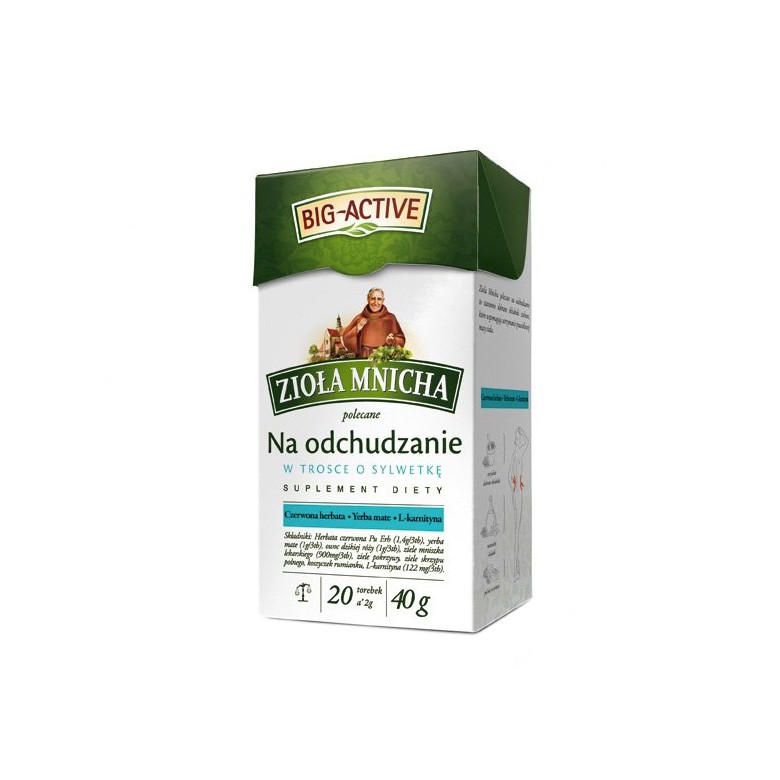 Zioła Mnicha Na Odchudzanie 20x2g BIG-ACTIVE - Wiesiołek-Pharma Zioła Mnicha Na Odchudzanie 20x2g BIG-ACTIVE - Wiesiołek-Pharma