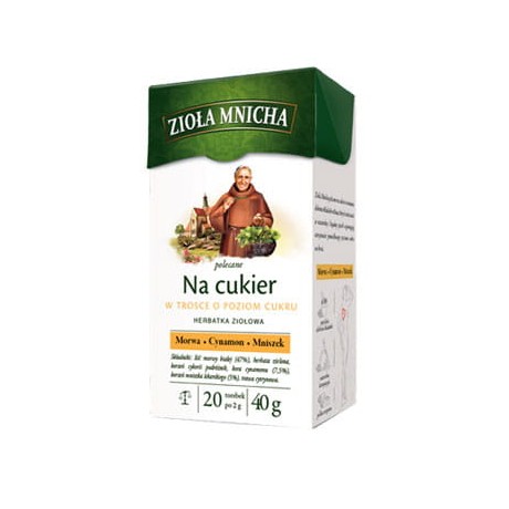 Zioła Mnicha Na Cukier 20x2g BIG-ACTIVE - Wiesiołek-Pharma