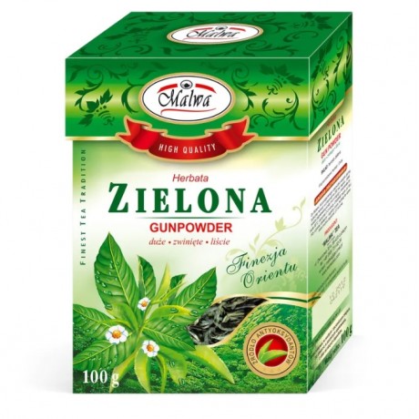 Zielona herbata GUNPOWDER 100g MALWA - Wiesiołek-Pharma