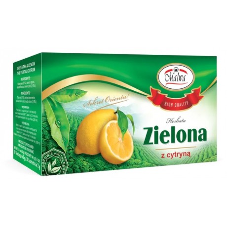 Zielona herbata z cytryną 20x2g MALWA - Wiesiołek-Pharma
